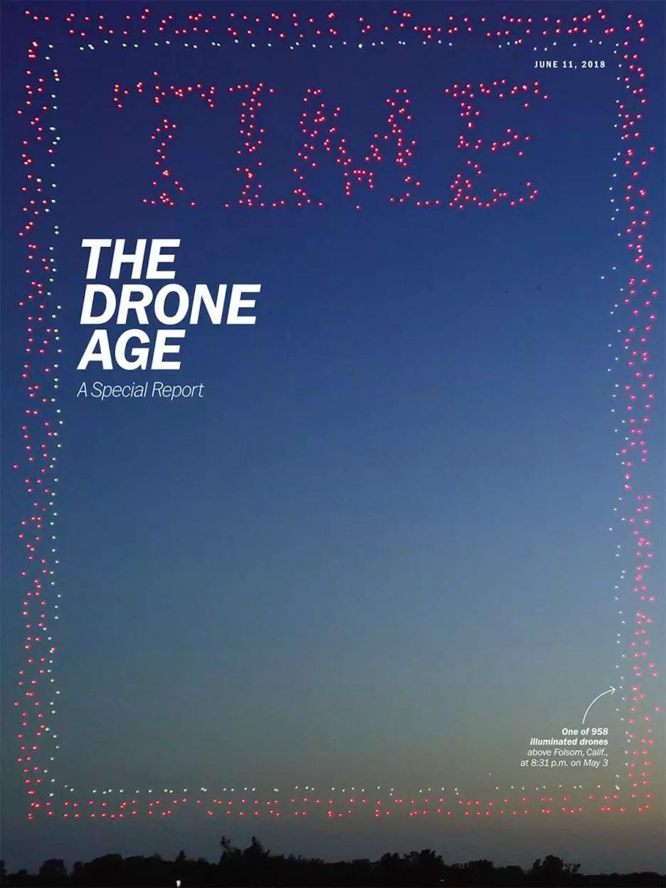 震撼！近千架无人机作为《时代》杂志标志性封面